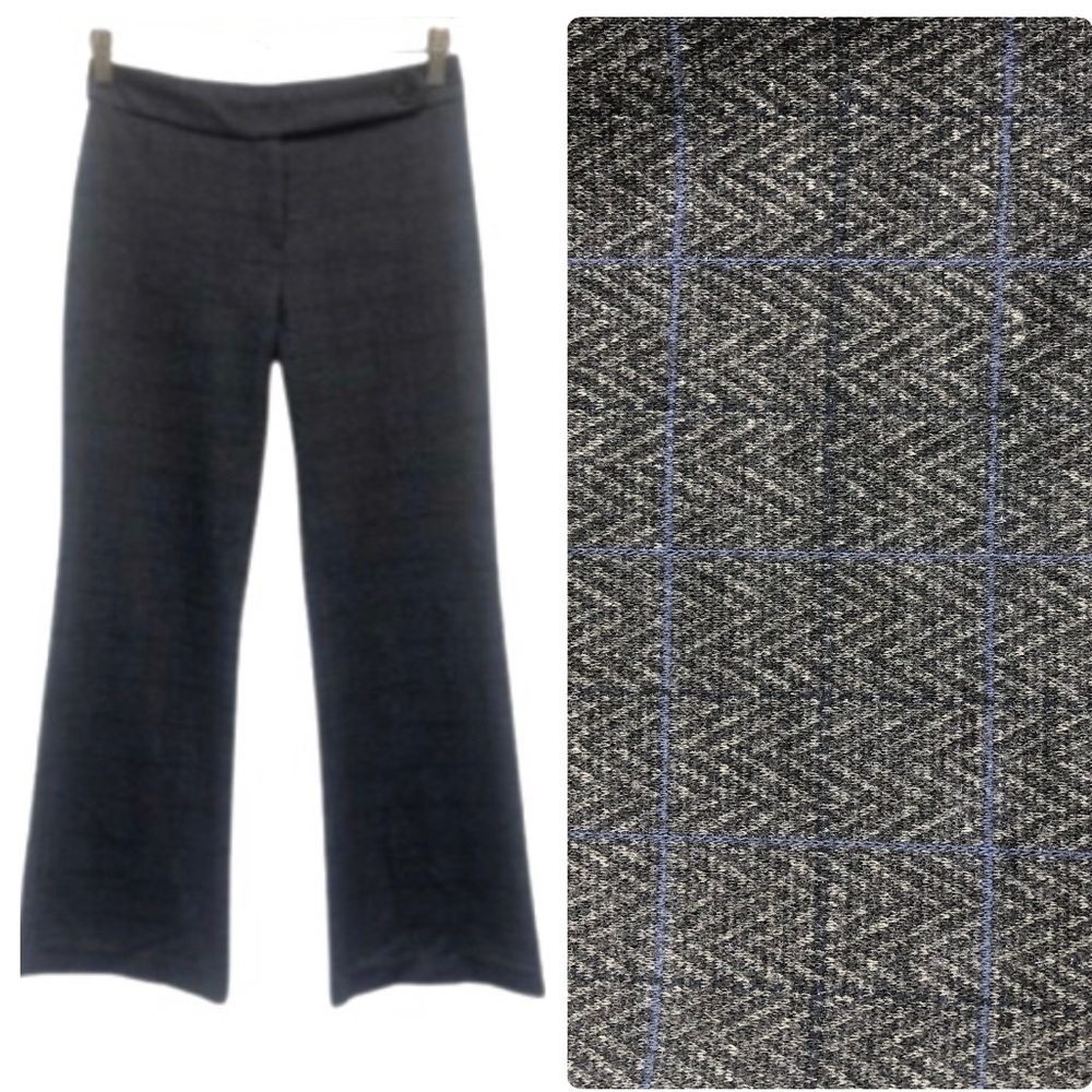 NY & Co Stretch plaid boot academia pants S Petite